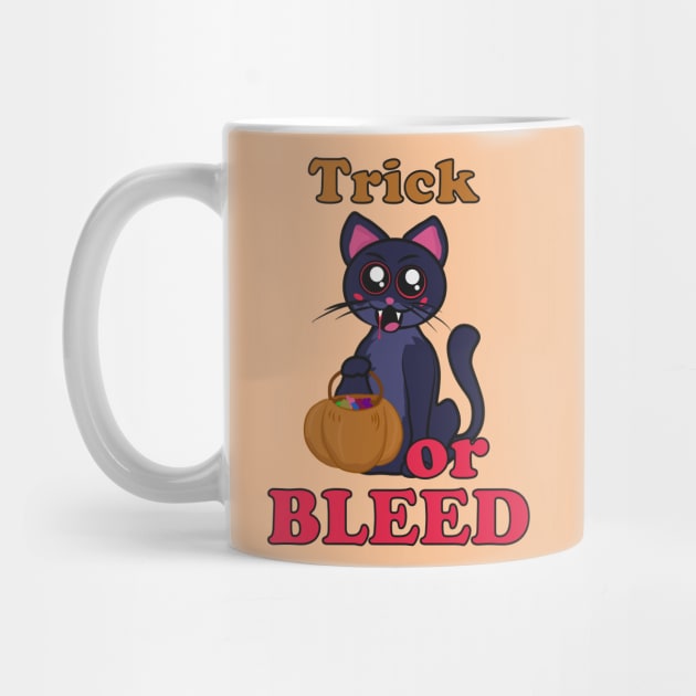 Cute vampire cat - trick or bleed by vixfx